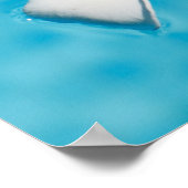 Poster Deux Frangipani flowers dans une Blue water (Coin)