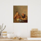 Poster Deux fumeurs dans un intérieur, 1643 (Cuisine)