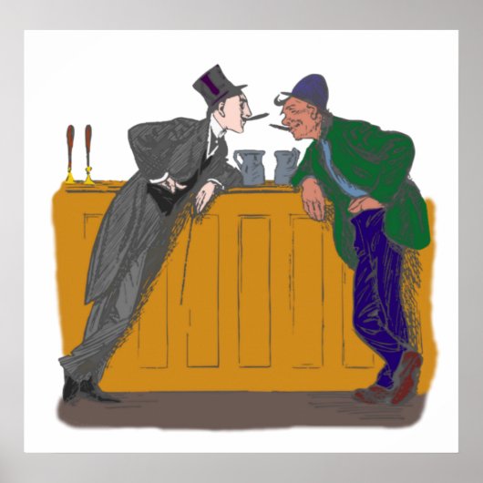 Poster deux fumeurs de cigares (Devant)