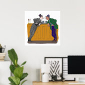 Poster deux fumeurs de cigares (Bureau à domicile)