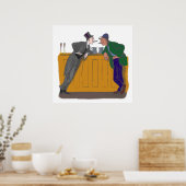 Poster deux fumeurs de cigares (Cuisine)