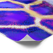 Poster Deux girafes violettes (Coin)