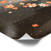 Poster Deux grues noires Fantasy Mignonnes (Coin)