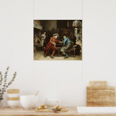 Poster Deux hommes parlent dans une taverne (Cuisine)