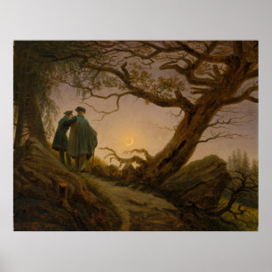 Poster Deux hommes sur la lune