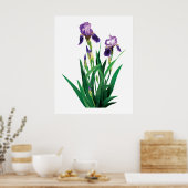 Poster Deux Iris Violets (Cuisine)