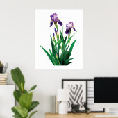 Poster Deux Iris Violets (Bureau à domicile)