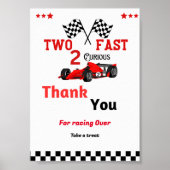 Poster Deux jeûne deux curieux voiture de course fête d'a (Devant)