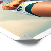 Poster Deux Joueuses De Rugby Art Imprimer (Coin)