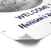 Poster Deux La Lune 2e fête d'anniversaire Bienvenue (Coin)