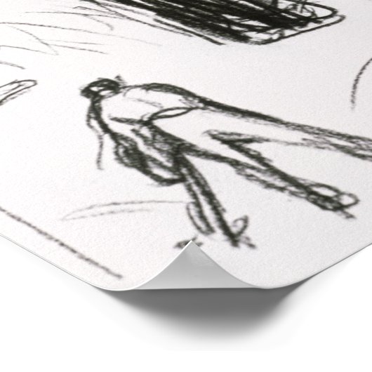 Poster Deux lecteurs vus de l'arrière (Coin)