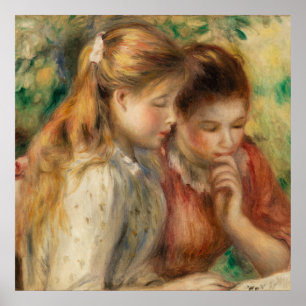 Poster Deux Lectures - Renoir Impressionniste Peinture
