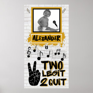 Poster Deux Legit Retro Hip hop des années 90 2e annivers