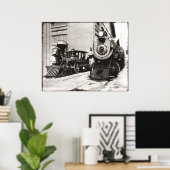 Poster Deux Locomotives à vapeur (Bureau à domicile)