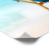 Poster Deux lounges on the ocean beach (Coin)