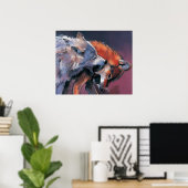 Poster Deux loups (Bureau à domicile)