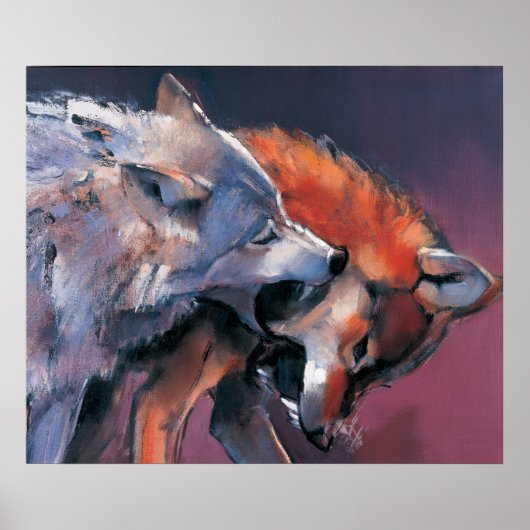 Poster Deux loups (Devant)
