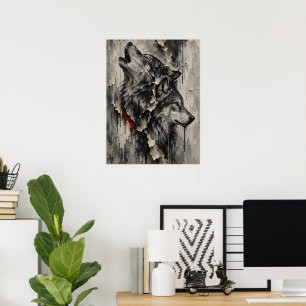 Poster Deux Loups, Un Cœur