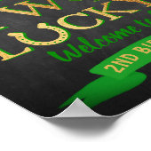 Poster Deux Lucky St. Patrick's Day 2e anniversaire Bienv (Coin)