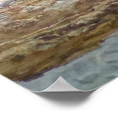 Poster Deux Macaws à ailes rouge et verte Ara Chloropteru (Coin)