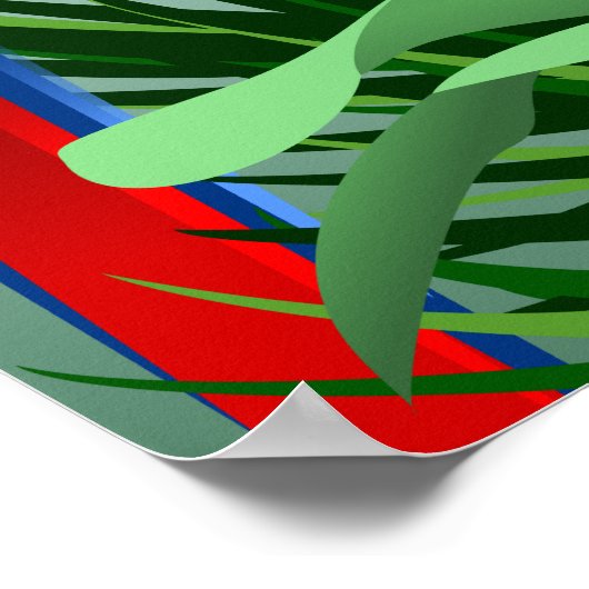 Poster Deux Macaws écarlate (Coin)