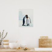 Poster Deux manchots affectueux (Cuisine)