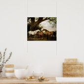 Poster Deux mares shafto et un poulain, 1774 (Cuisine)