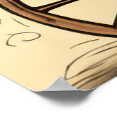 Poster Deux mignonnes chiots dans une Wagon (Coin)