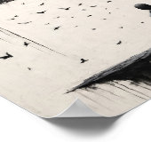 Poster Deux moines contemplent la beauté des arbres et de (Coin)