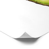 Poster Deux moitiés d'un avocat, sur blanc (Coin)