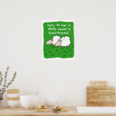 Poster Deux moutons bavardant dans un champ (Cuisine)