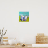 Poster Deux Moutons En Champ (Cuisine)