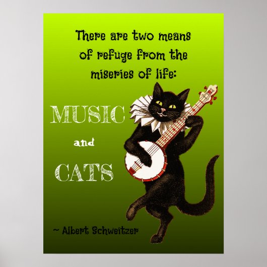 Poster Deux moyens de refuge Musique Chats Schweitzer (Devant)