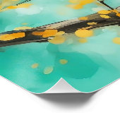 Poster Deux oiseaux assis sur la branche de l'arbre (Coin)