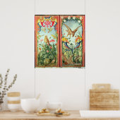 Poster Deux panneaux de moquette en plis (Cuisine)