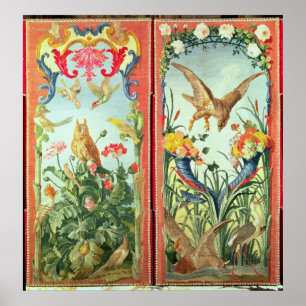 Poster Deux panneaux de tapis transformés en pliage