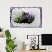 Poster Deux panneaux violets (Bureau à domicile)