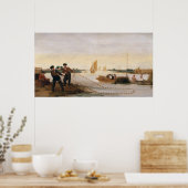 Poster Deux pêcheurs tirant dans leurs filets (Cuisine)