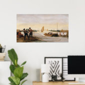 Poster Deux pêcheurs tirant dans leurs filets (Bureau à domicile)