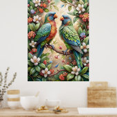 Poster Deux perroquets (Cuisine)