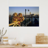 Poster Deux personnes en masques de carnaval, Venise (Ita (Cuisine)