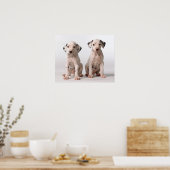 Poster Deux Petites Marionnettes Dalmatiennes Noires Et B (Cuisine)