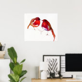 Poster Deux petits oiseaux d'encre 2014 (Bureau à domicile)