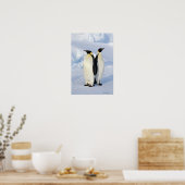 Poster Deux pingouins empereurs en Antarctique (Cuisine)