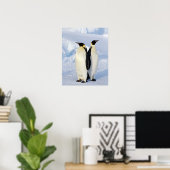 Poster Deux pingouins empereurs en Antarctique (Bureau à domicile)