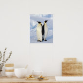 Poster Deux pingouins empereurs en Antarctique (Cuisine)