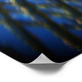 Poster Deux plumes de paon bleu (Coin)