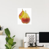 Poster Deux poires mures (Bureau à domicile)