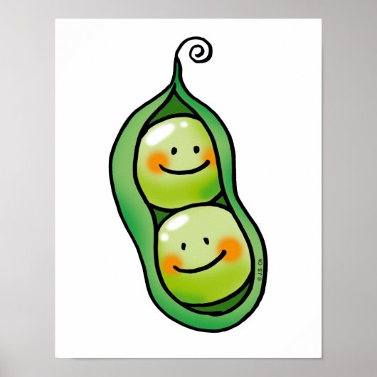 Poster Deux pois dans une cosse (Devant)