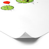 Poster Deux pois, thème de pois mignon (Coin)